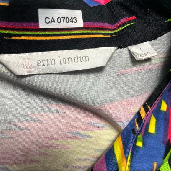 ERIN LONDON multicolored blazer jacket women’s size large long sleeve rainbow - Picture 8 of 10